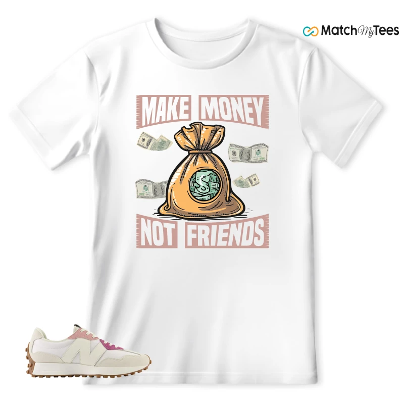 NEW BALANCE 327 CALIA WHITE PINK PINK SNEAKER Matching Tees T-shirt for Men