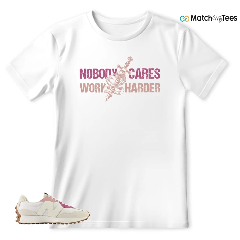 NEW BALANCE 327 CALIA WHITE PINK PINK SNEAKER Matching Tees t-shirt