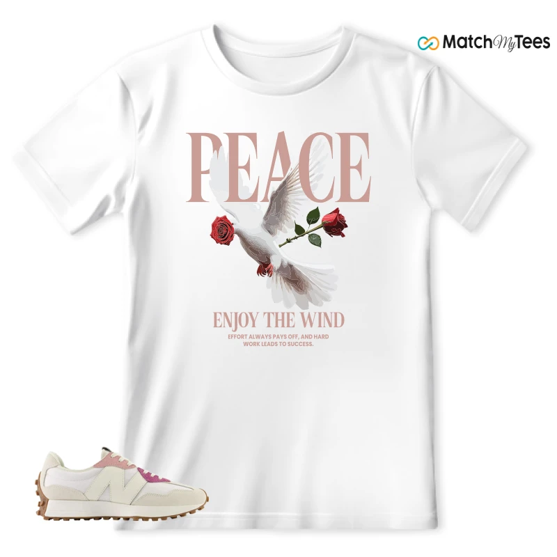NEW BALANCE 327 CALIA WHITE PINK PINK SNEAKER Matching Tees t-shirt