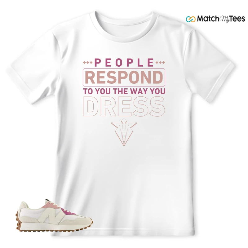 NEW BALANCE 327 CALIA WHITE PINK PINK SNEAKER Matching Tees t-shirt