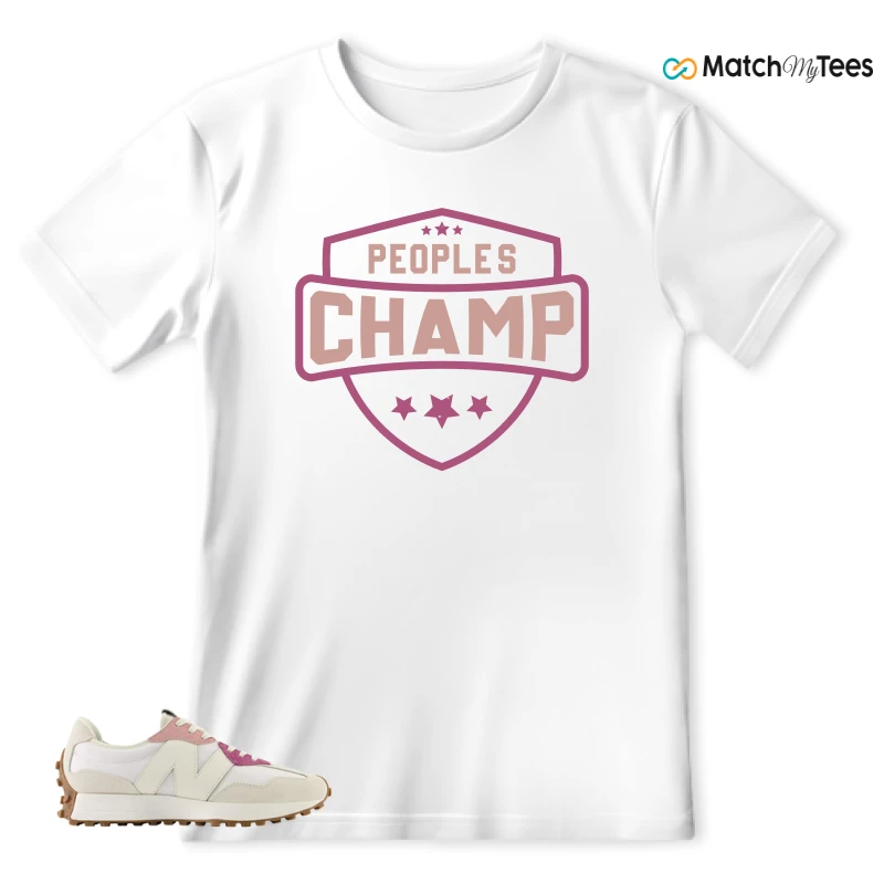 NEW BALANCE 327 CALIA WHITE PINK PINK SNEAKER Matching Tees t-shirt