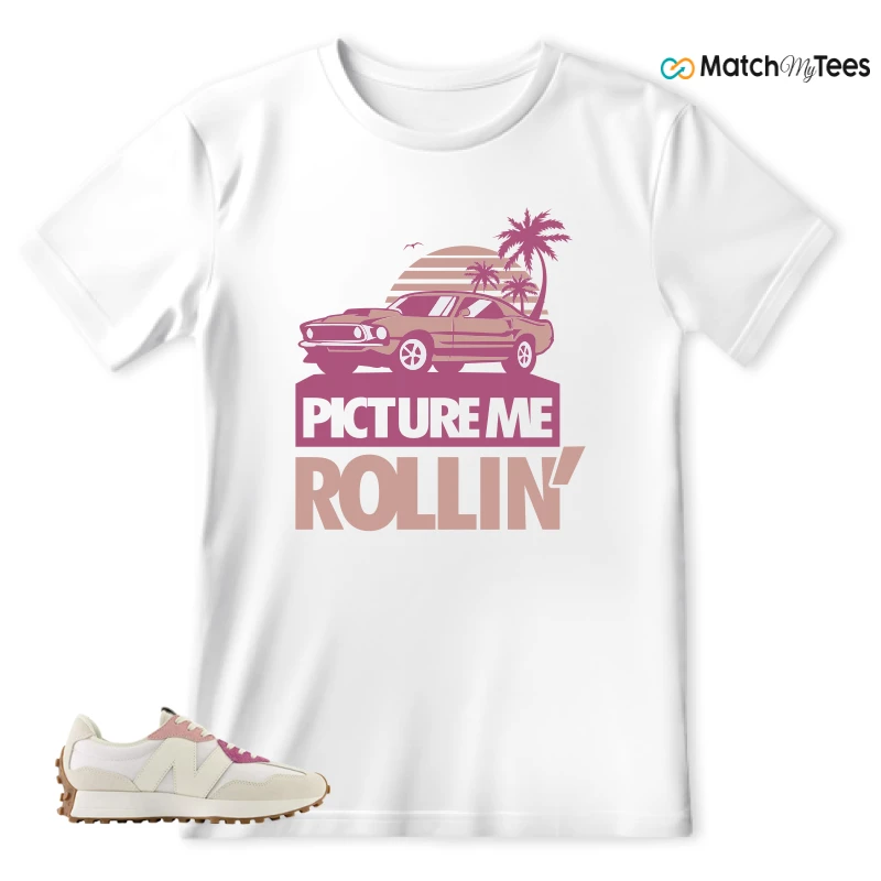 NEW BALANCE 327 CALIA WHITE PINK PINK SNEAKER Matching Tees t-shirt
