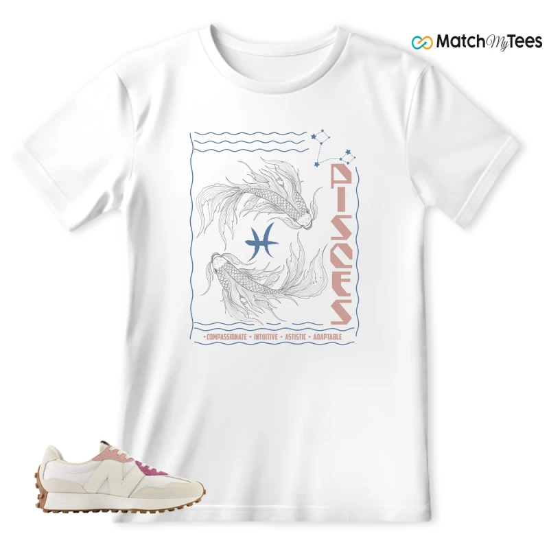 NEW BALANCE 327 CALIA WHITE PINK PINK SNEAKER Matching Tees t-shirt