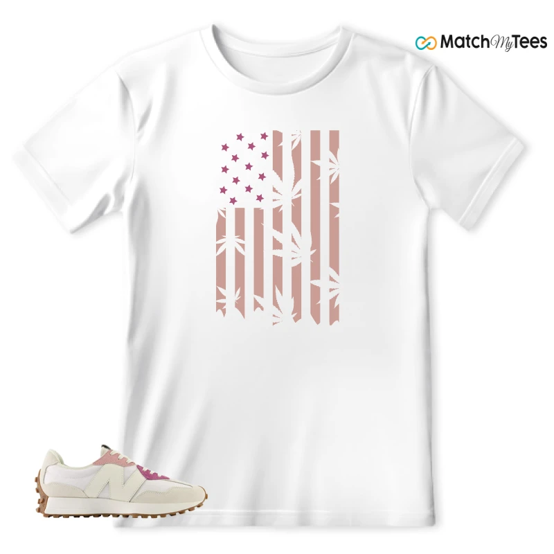 NEW BALANCE 327 CALIA WHITE PINK PINK SNEAKER Matching Tees t-shirt
