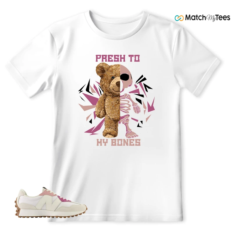 NEW BALANCE 327 CALIA WHITE PINK PINK SNEAKER Matching Tees T-shirt for Men