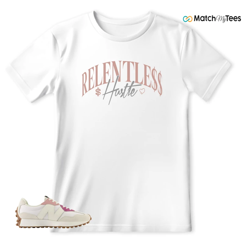 NEW BALANCE 327 CALIA WHITE PINK PINK SNEAKER Matching Tees t-shirt