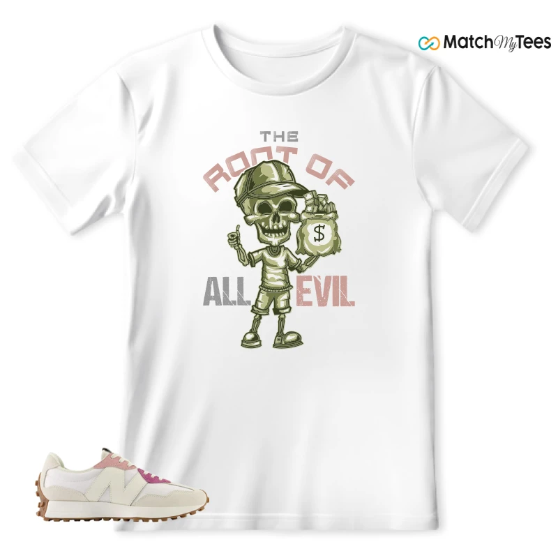 NEW BALANCE 327 CALIA WHITE PINK PINK SNEAKER Matching Tees t-shirt