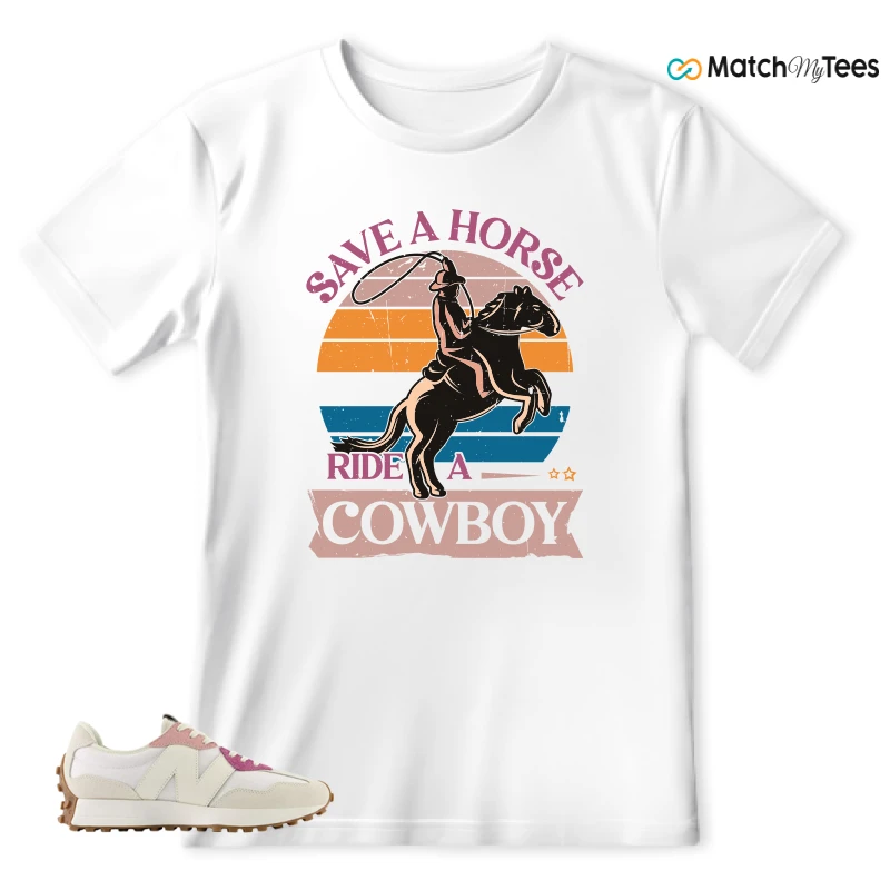 NEW BALANCE 327 CALIA WHITE PINK PINK SNEAKER Matching Tees t-shirt