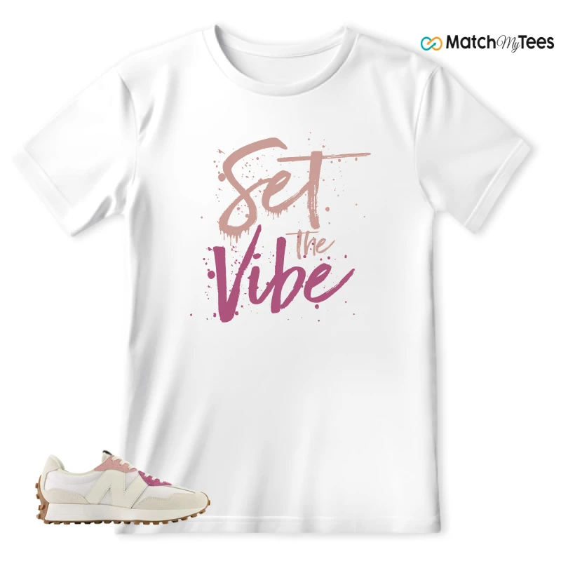 NEW BALANCE 327 CALIA WHITE PINK PINK SNEAKER Matching Tees t-shirt