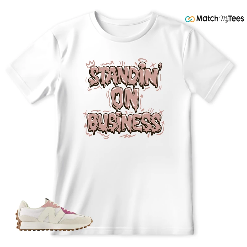 NEW BALANCE 327 CALIA WHITE PINK PINK SNEAKER Matching Tees t-shirt