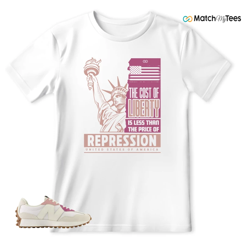 NEW BALANCE 327 CALIA WHITE PINK PINK SNEAKER Matching Tees t-shirt