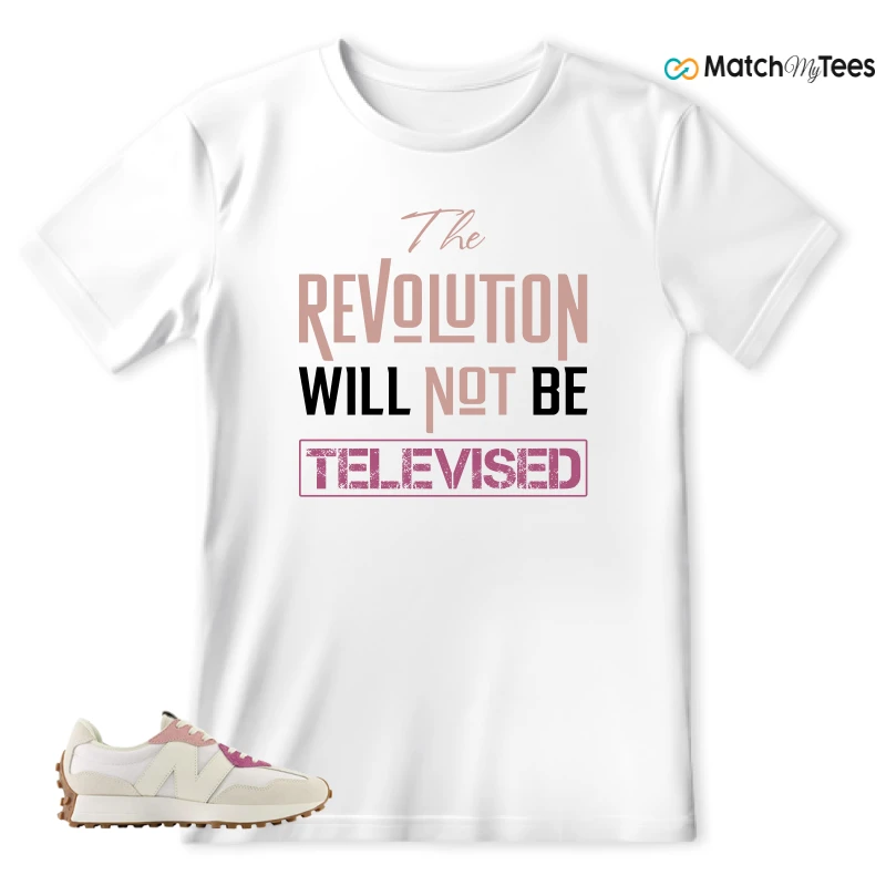NEW BALANCE 327 CALIA WHITE PINK PINK SNEAKER Matching Tees t-shirt