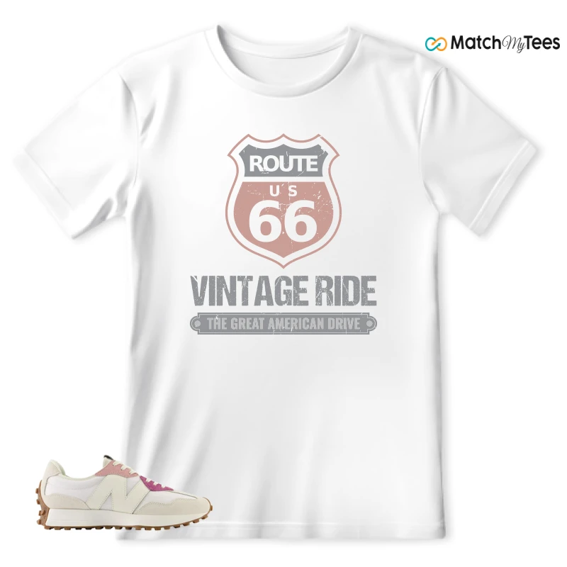 NEW BALANCE 327 CALIA WHITE PINK PINK SNEAKER Matching Tees t-shirt