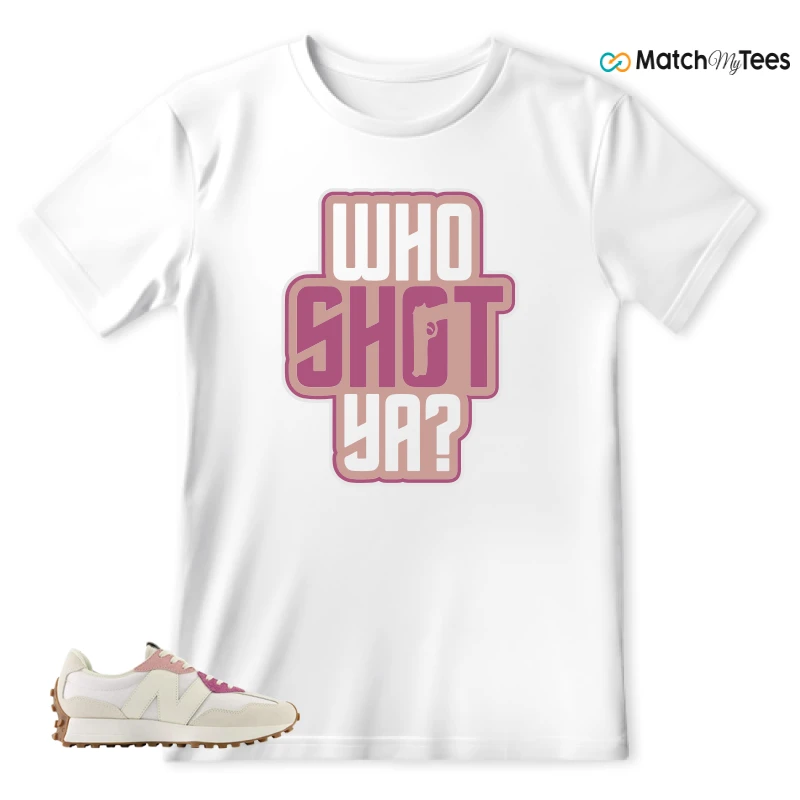 NEW BALANCE 327 CALIA WHITE PINK PINK SNEAKER Matching Tees t-shirt