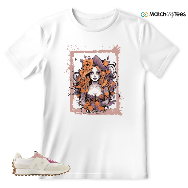 NEW BALANCE 327 CALIA WHITE PINK PINK SNEAKER Matching Tees t-shirt