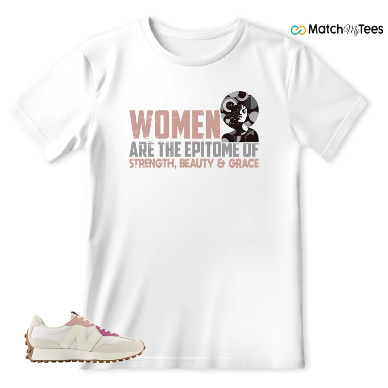 NEW BALANCE 327 CALIA WHITE PINK PINK SNEAKER Matching Tees t-shirt