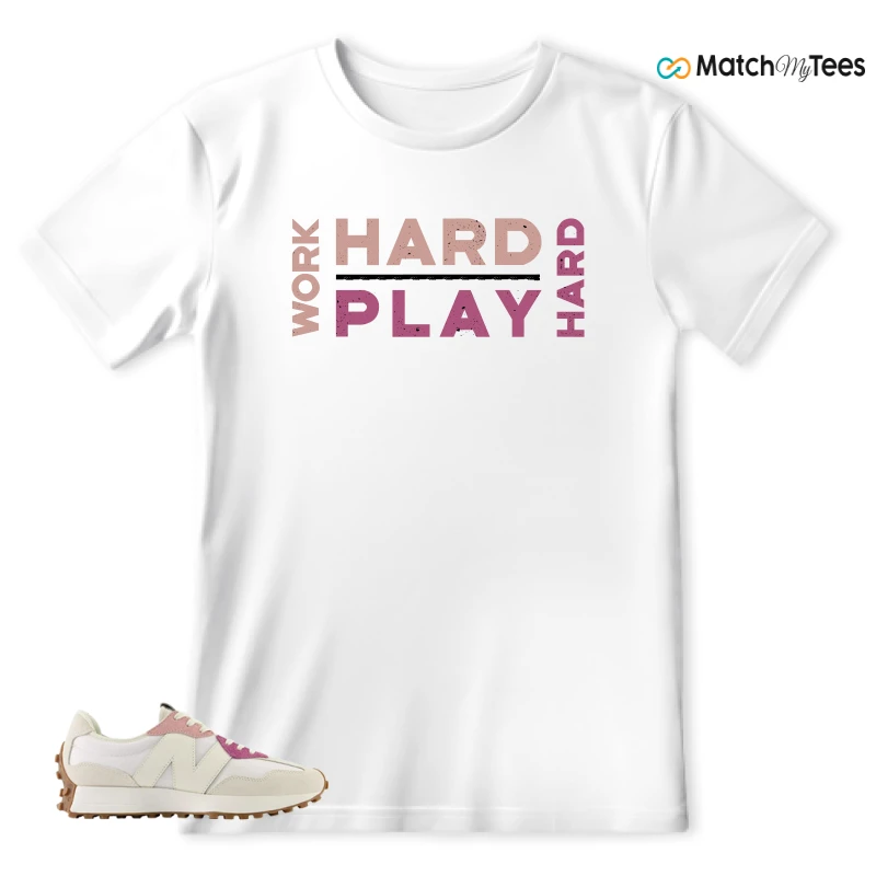 NEW BALANCE 327 CALIA WHITE PINK PINK SNEAKER Matching Tees t-shirt