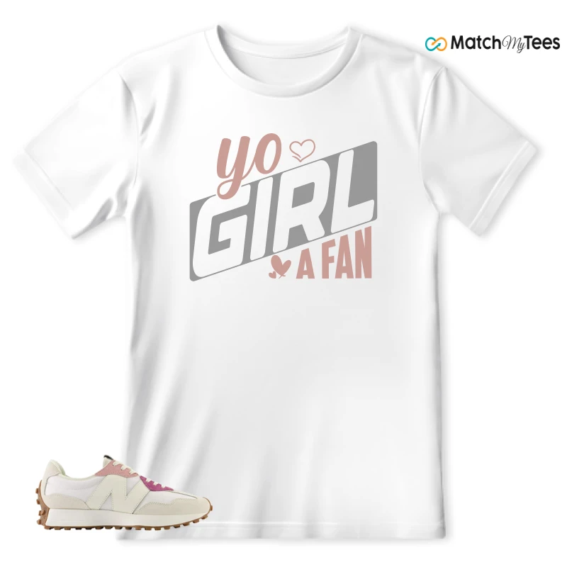 NEW BALANCE 327 CALIA WHITE PINK PINK SNEAKER Matching Tees t-shirt