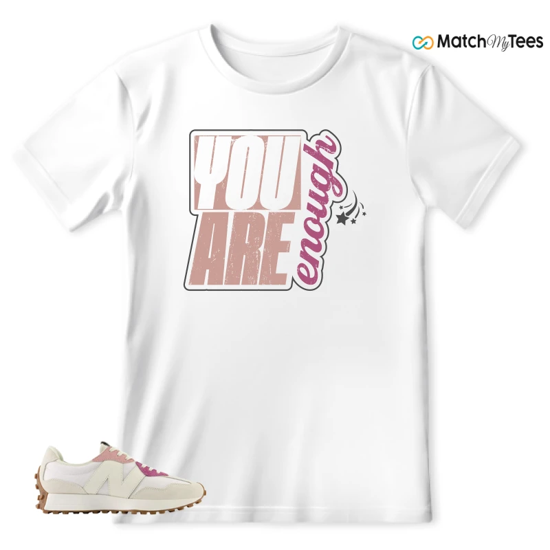 NEW BALANCE 327 CALIA WHITE PINK PINK SNEAKER Matching Tees t-shirt