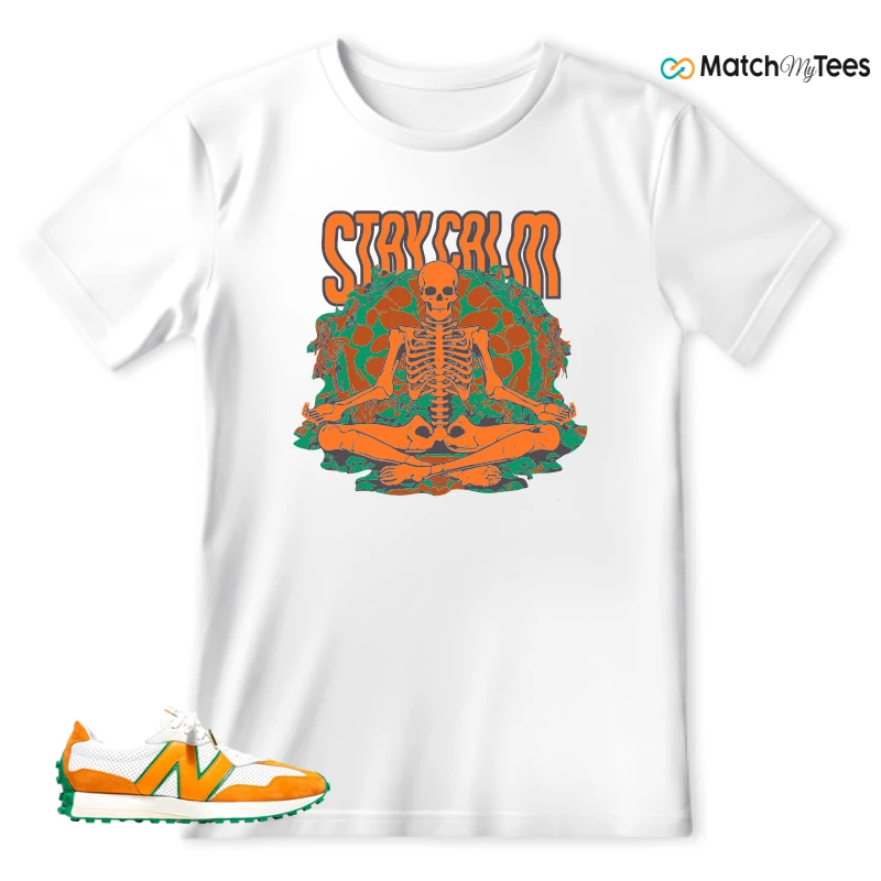 NEW BALANCE 327 CASABLANCA ORANGE SNEAKER Matching Tees t-shirt