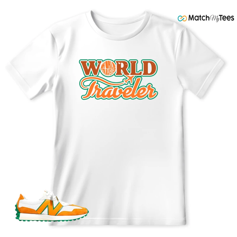 NEW BALANCE 327 CASABLANCA ORANGE SNEAKER Matching Tees t-shirt