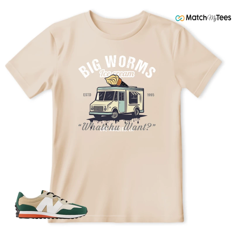 NEW BALANCE 327 INCENSE NIGHTWATCH GREEN SNEAKER Matching Tees t-shirt
