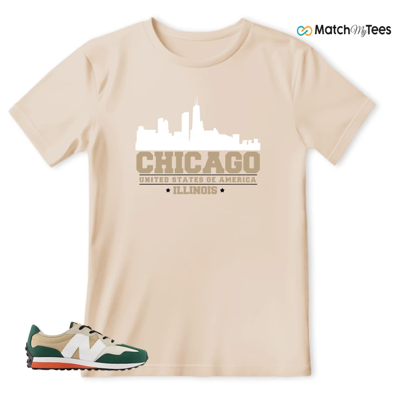NEW BALANCE 327 INCENSE NIGHTWATCH GREEN SNEAKER Matching Tees t-shirt