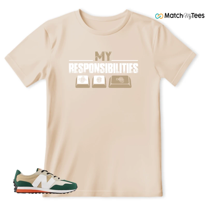 NEW BALANCE 327 INCENSE NIGHTWATCH GREEN SNEAKER Matching Tees t-shirt