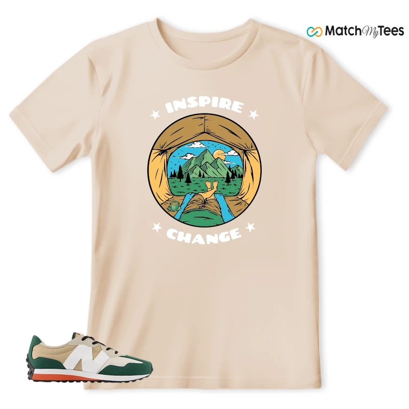 NEW BALANCE 327 INCENSE NIGHTWATCH GREEN SNEAKER Matching Tees t-shirt