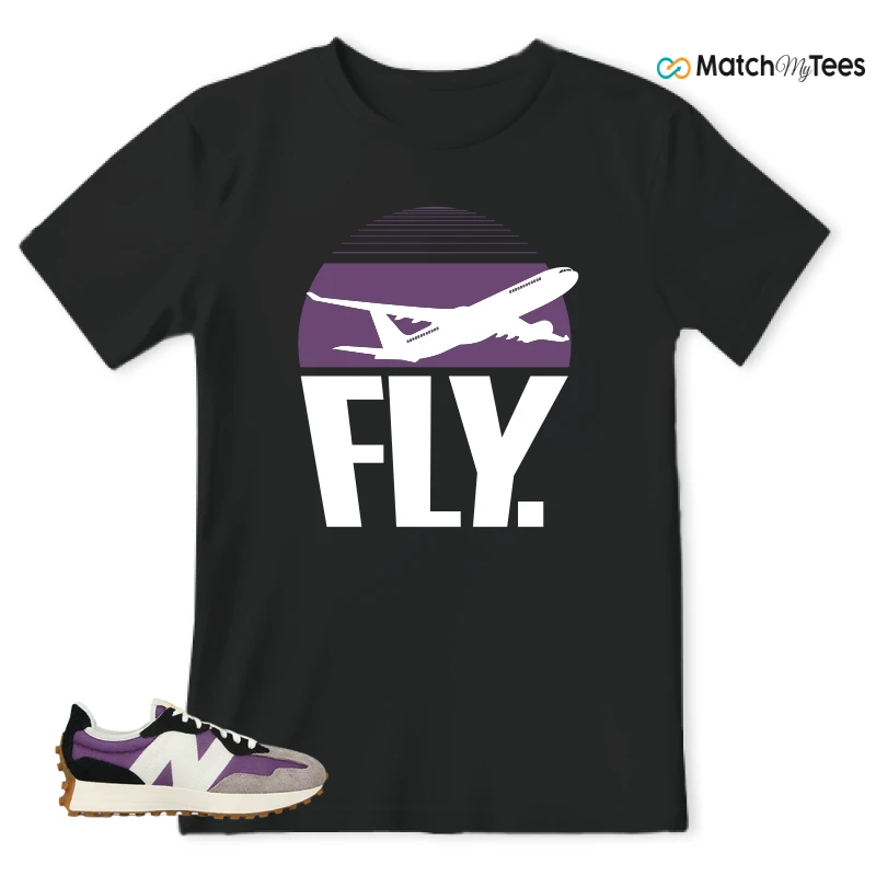 NEW BALANCE 327 PURPLE WHITE (WOMEN'S) SNEAKER Matching Tees t-shirt