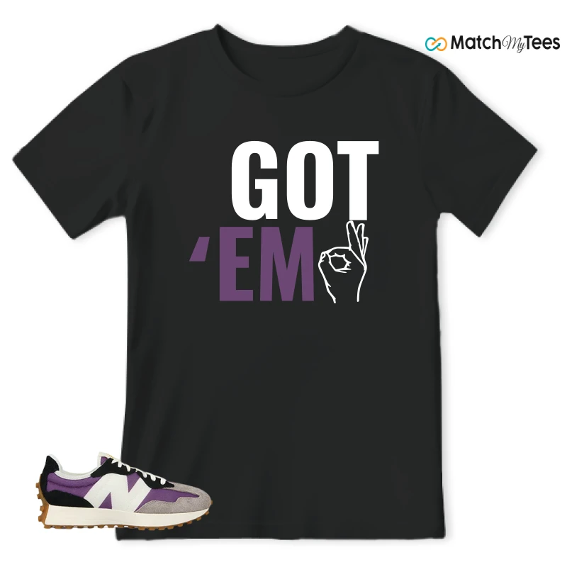NEW BALANCE 327 PURPLE WHITE (WOMEN'S) SNEAKER Matching Tees t-shirt