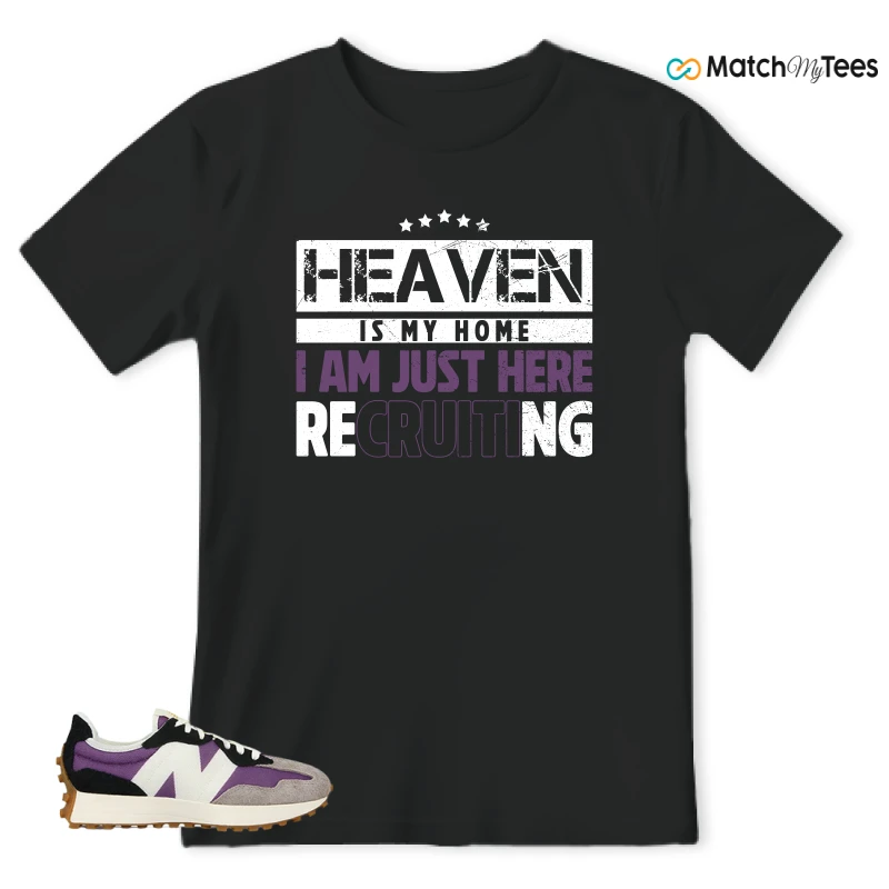 NEW BALANCE 327 PURPLE WHITE (WOMEN'S) SNEAKER Matching Tees t-shirt