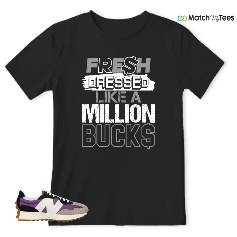 NEW BALANCE 327 PURPLE WHITE (WOMEN'S) SNEAKER Matching Tees t-shirt