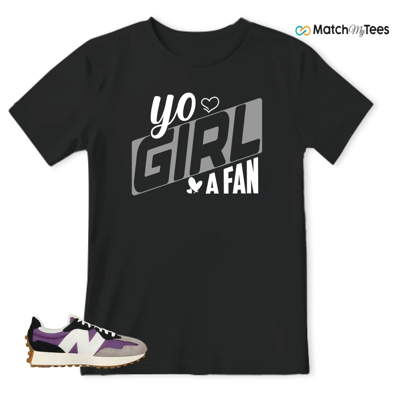 NEW BALANCE 327 PURPLE WHITE (WOMEN'S) SNEAKER Matching Tees t-shirt