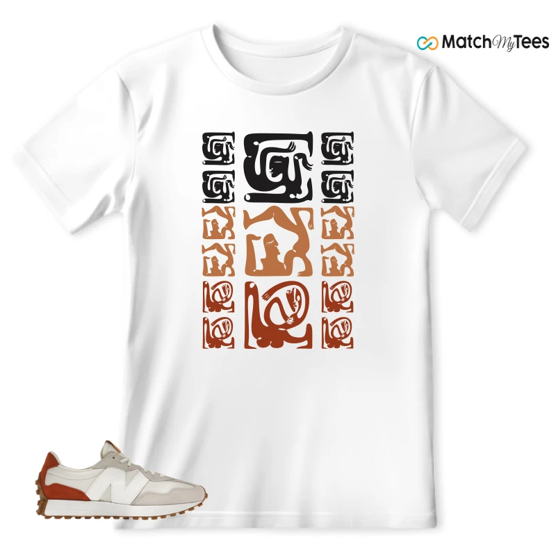 NEW BALANCE 327 SEA SALT RUST OXIDE (WOMEN'S) SNEAKER Matching Tees t-shirt