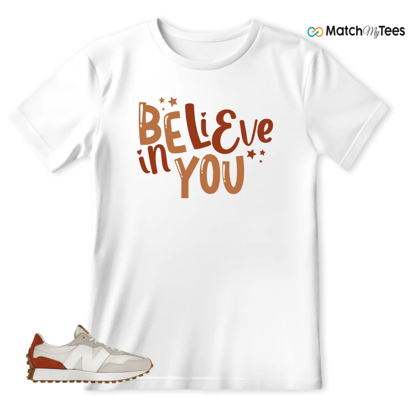 NEW BALANCE 327 SEA SALT RUST OXIDE (WOMEN'S) SNEAKER Matching Tees t-shirt