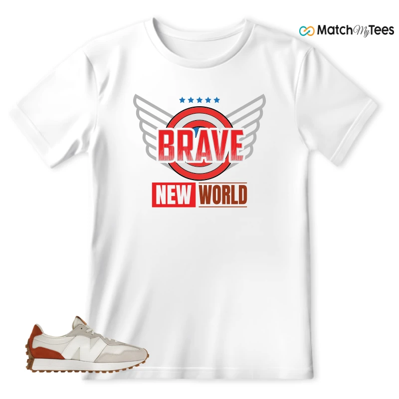 NEW BALANCE 327 SEA SALT RUST OXIDE (WOMEN'S) SNEAKER Matching Tees t-shirt