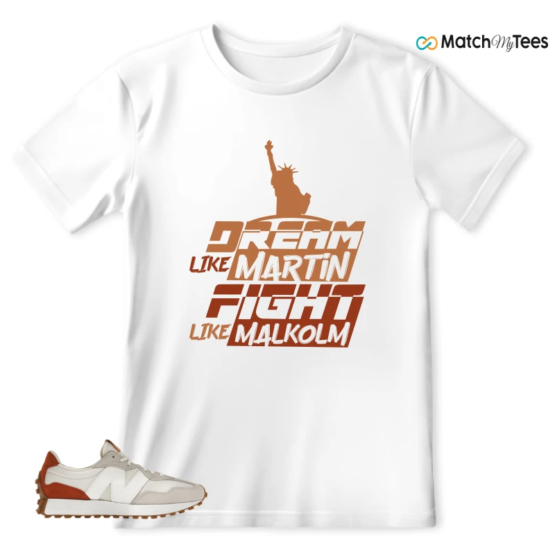 NEW BALANCE 327 SEA SALT RUST OXIDE (WOMEN'S) SNEAKER Matching Tees t-shirt