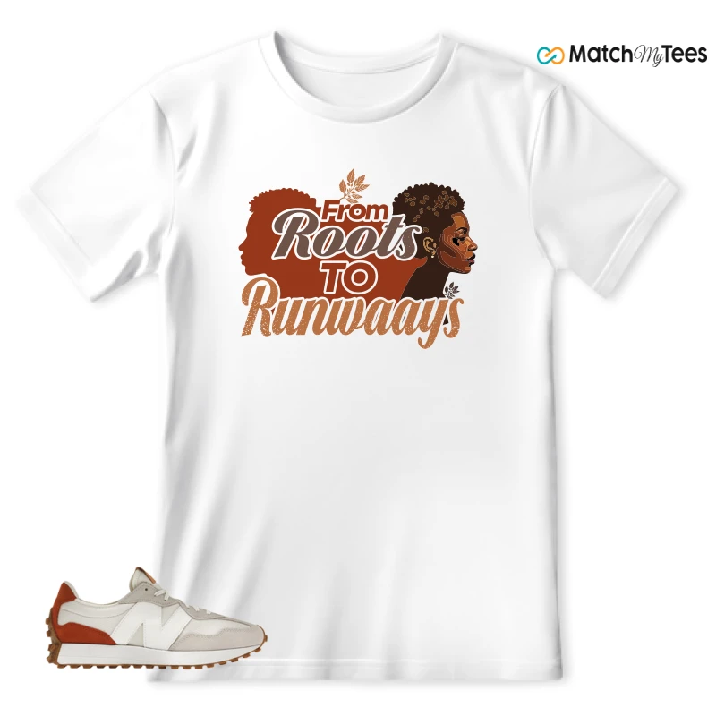 NEW BALANCE 327 SEA SALT RUST OXIDE (WOMEN'S) SNEAKER Matching Tees t-shirt