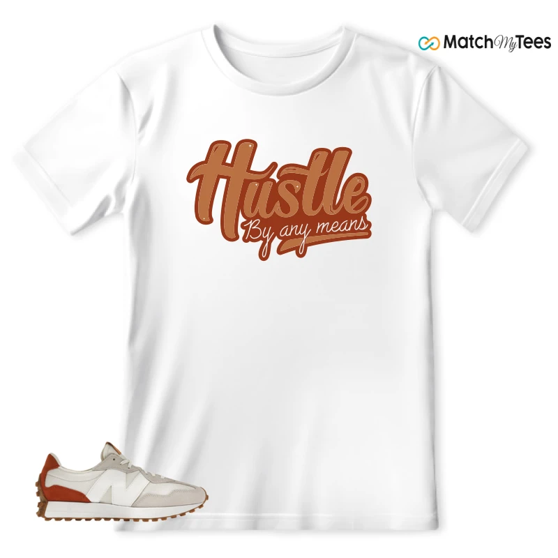 NEW BALANCE 327 SEA SALT RUST OXIDE (WOMEN'S) SNEAKER Matching Tees t-shirt