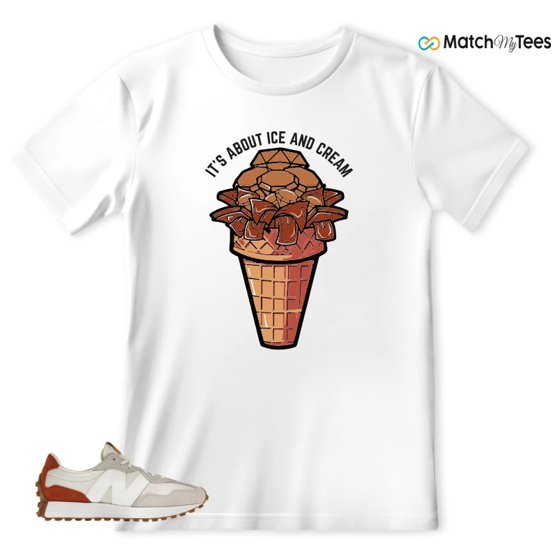 NEW BALANCE 327 SEA SALT RUST OXIDE (WOMEN'S) SNEAKER Matching Tees t-shirt