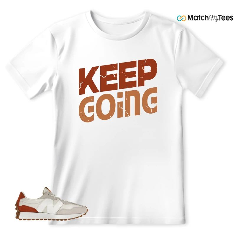 NEW BALANCE 327 SEA SALT RUST OXIDE (WOMEN'S) SNEAKER Matching Tees t-shirt