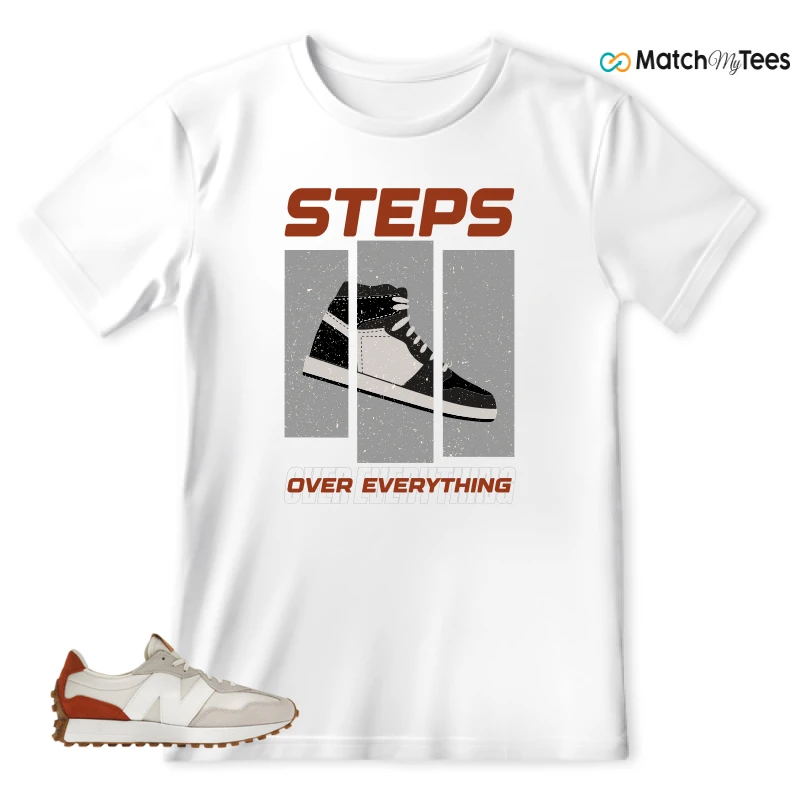 NEW BALANCE 327 SEA SALT RUST OXIDE (WOMEN'S) SNEAKER Matching Tees t-shirt