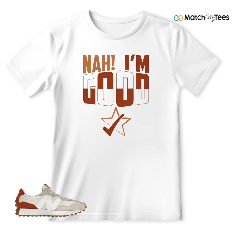 NEW BALANCE 327 SEA SALT RUST OXIDE (WOMEN'S) SNEAKER Matching Tees t-shirt