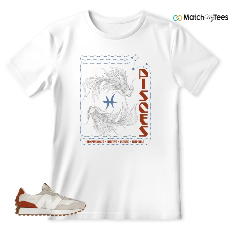 NEW BALANCE 327 SEA SALT RUST OXIDE (WOMEN'S) SNEAKER Matching Tees t-shirt