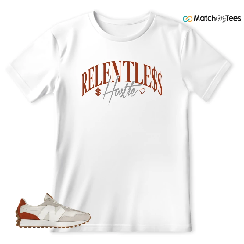 NEW BALANCE 327 SEA SALT RUST OXIDE (WOMEN'S) SNEAKER Matching Tees t-shirt