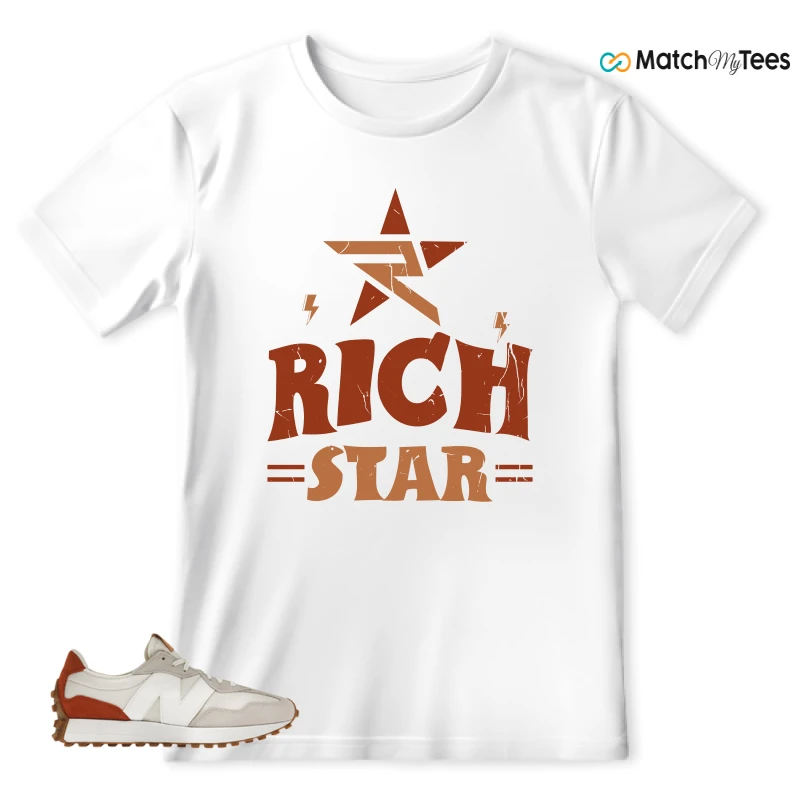 NEW BALANCE 327 SEA SALT RUST OXIDE (WOMEN'S) SNEAKER Matching Tees t-shirt