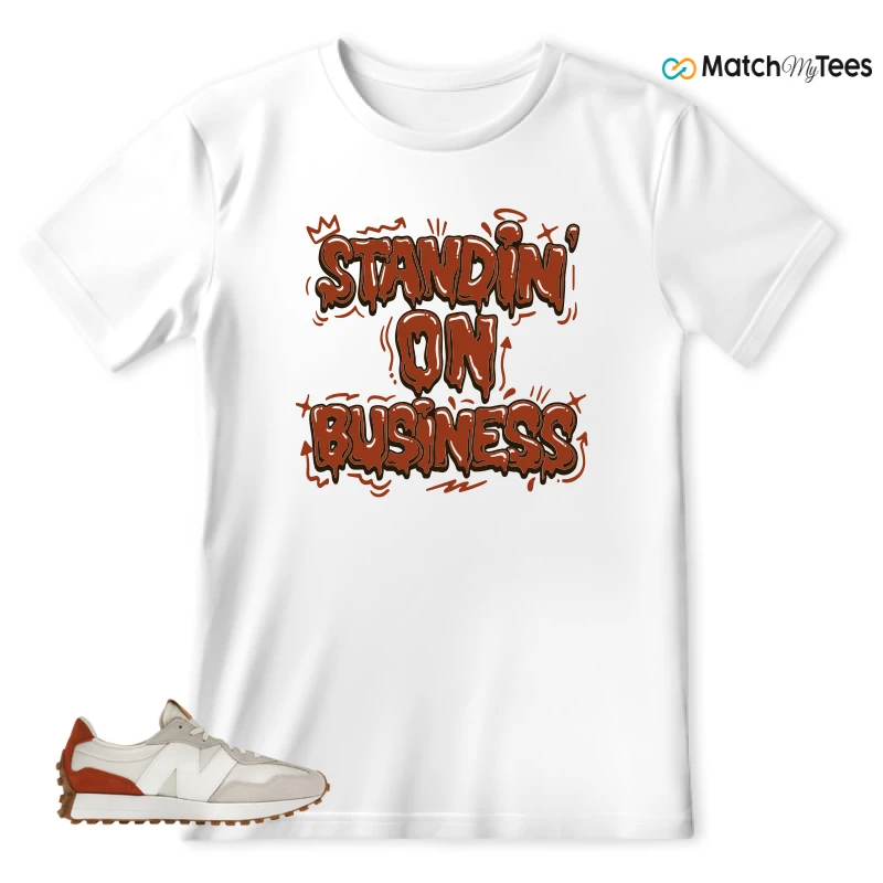 NEW BALANCE 327 SEA SALT RUST OXIDE (WOMEN'S) SNEAKER Matching Tees t-shirt