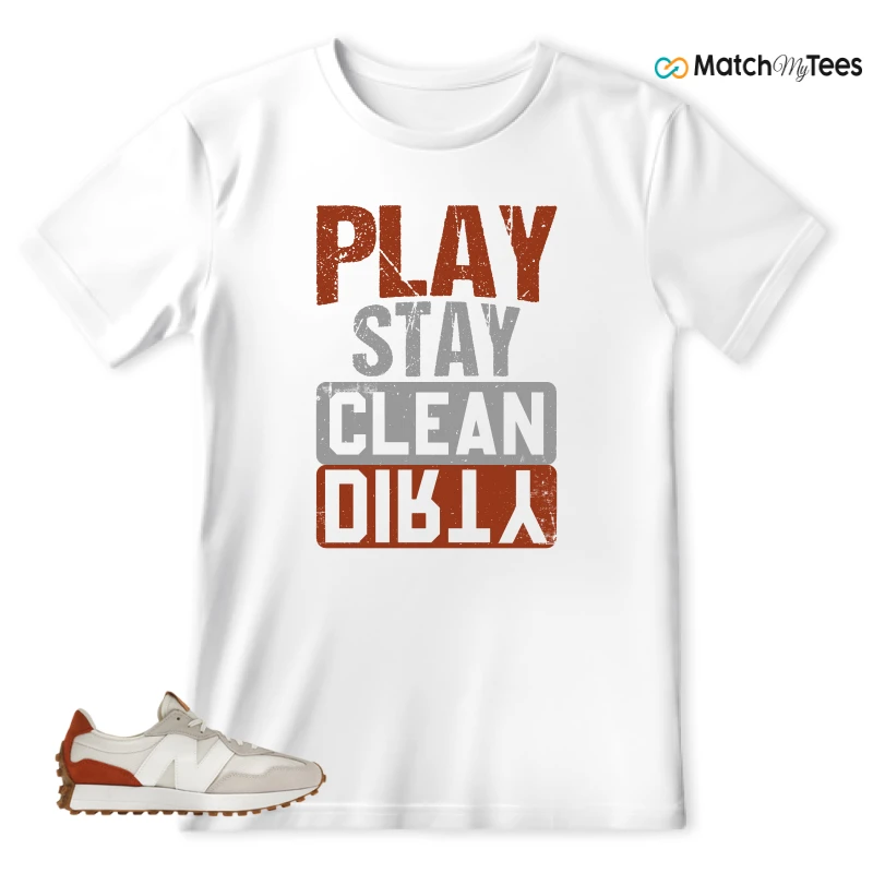 NEW BALANCE 327 SEA SALT RUST OXIDE (WOMEN'S) SNEAKER Matching Tees t-shirt