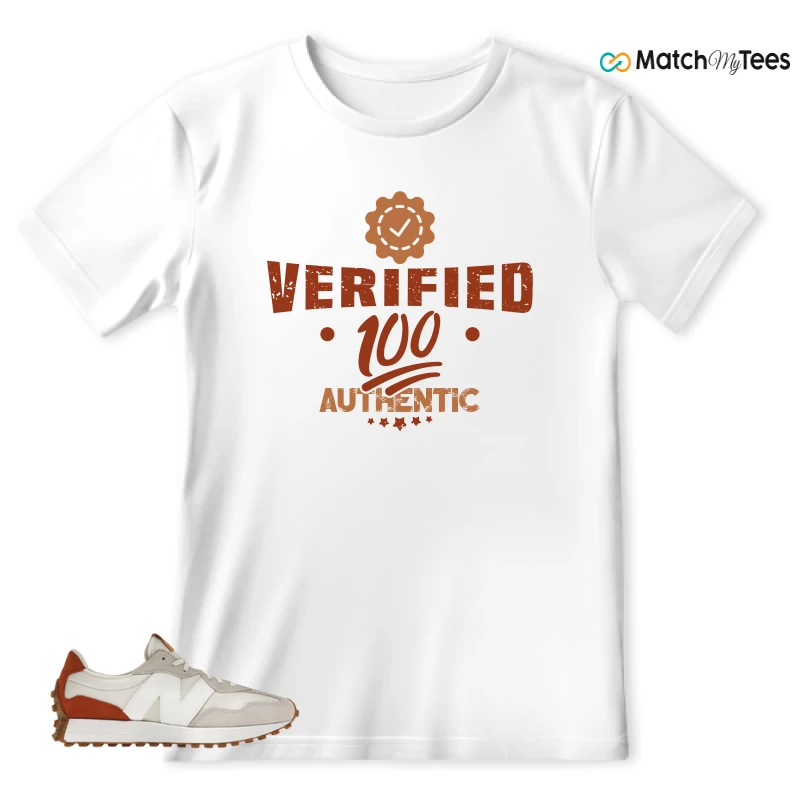NEW BALANCE 327 SEA SALT RUST OXIDE (WOMEN'S) SNEAKER Matching Tees t-shirt